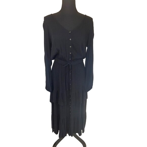 American Eagle Outfitters Long-Sleeve Black Dress M - Picture 2 of 13